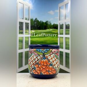Rafael Talavera Handmade Multi Colored Ceramic Planter Pot